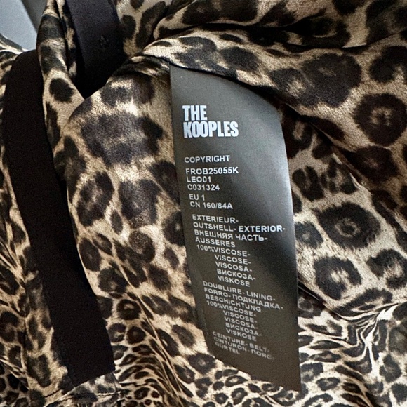 🐆🖤 NWT The Kooples Button-Down Leopard Print Maxi Dress | Fluid Viscose $450! - Picture 11 of 12